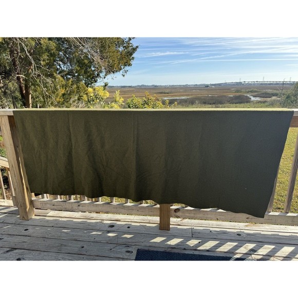 Gold & Olive Green Tafetta Damask Duvet Cover Coverlet Custom Queen 92" x 99" - Picture 5 of 11